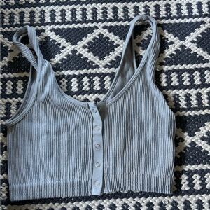 Aerie Blue Ribbed Tank Top